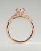 Elsie - Marquise Solitaire with Opposing Marquise Accents - 18k Rose Gold
