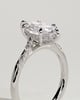 Elsie - Marquise Solitaire with Opposing Marquise Accents - 18k White Gold