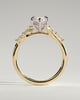 Elsie - Marquise Solitaire with Opposing Marquise Accents - 18k Yellow Gold / 18k White Gold