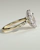 Elsie - Marquise Solitaire with Opposing Marquise Accents - 18k Yellow Gold / 18k White Gold
