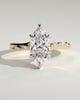 Elsie - Marquise Solitaire with Opposing Marquise Accents - 18k Yellow Gold / 18k White Gold