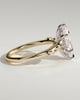 Elsie - Marquise Solitaire with Opposing Marquise Accents - 18k Yellow Gold / 18k White Gold