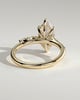 Elsie - Marquise Solitaire with Opposing Marquise Accents - 18k Yellow Gold