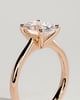 Emily - Oval Solitaire with Tapered Band - 18k Rose Gold