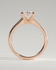 Emily - Oval Solitaire with Tapered Band - 18k Rose Gold