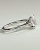 Emily - Oval Solitaire with Tapered Band - 18k White Gold