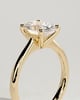 Emily - Oval Solitaire with Tapered Band - 18k Yellow Gold