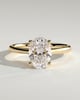 Emily - Oval Solitaire with Tapered Band - 18k Yellow Gold