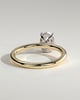 Emma  Oval Solitaire with Hidden Halo - 1ct Yellow Gold/White Gold