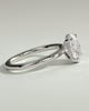 Emma  Oval Solitaire with Hidden Halo - 18k White Gold High Setting