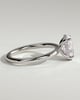 Emma  Oval Solitaire with Hidden Halo - 18k White Gold High Setting