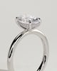 Emma  Oval Solitaire with Hidden Halo - 18k White Gold High Setting