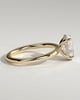 Emma  Oval Solitaire with Hidden Halo - 18k Yellow Gold High Setting
