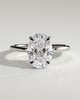 Emma  Oval Solitaire with Hidden Halo - 3ct White Gold