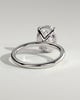 Emma  Oval Solitaire with Hidden Halo - 3ct White Gold
