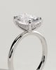 Emma  Oval Solitaire with Hidden Halo - 3ct White Gold