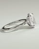 Emma  Oval Solitaire with Hidden Halo - 3ct White Gold