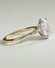 Emma  Oval Solitaire with Hidden Halo - 3ct Yellow Gold/White Gold