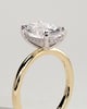 Emma  Oval Solitaire with Hidden Halo - 3ct Yellow Gold/White Gold