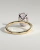 Emma  Oval Solitaire with Hidden Halo - 3ct Yellow Gold/White Gold