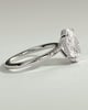Emma  Oval Solitaire with Hidden Halo - 4ct White Gold