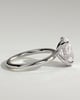 Emma  Oval Solitaire with Hidden Halo - 4ct White Gold