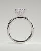 Emma  Oval Solitaire with Hidden Halo - 4ct White Gold