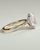 Emma  Oval Solitaire with Hidden Halo - 4ct Yellow Gold/White Gold