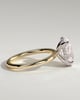 Emma  Oval Solitaire with Hidden Halo - 4ct Yellow Gold/White Gold