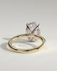 Emma  Oval Solitaire with Hidden Halo - 4ct Yellow Gold/White Gold