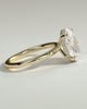 Emma  Oval Solitaire with Hidden Halo - 4ct Yellow Gold
