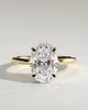 Emma  Oval Solitaire with Hidden Halo - 4ct Yellow Gold