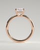 Emmy - 4 Claw Asscher Solitaire - 18k Rose Gold