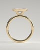 Erin - Bezel Oval East-West Solitaire - 18k Yellow Gold