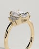 Esther - Oval Solitaire with Tapered Band - 18k Yellow Gold