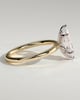 Eve - 6 Claw Marquise Solitaire - 18k Yellow Gold / 18k White Gold