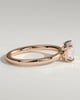 Evelyn  East West Emerald Solitaire - 18k Rose Gold