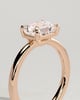 Evelyn  East West Emerald Solitaire - 18k Rose Gold