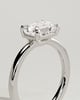 Evelyn  East West Emerald Solitaire - 18k White Gold