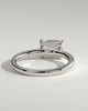 Evelyn  East West Emerald Solitaire - 18k White Gold