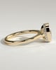 Elongated Cushion Bezel Solitaire with Hidden Halo and Cathedral Setting Engagement Ring - 18k Yellow Gold