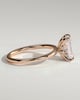Evie - Radiant Claw Solitaire with Petal Gallery and Accent Leaf Detail Engagement Ring - 18k Rose Gold