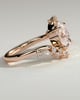 Ezmerelda - Oval Bypass Solitaire with Clustered Accent Stones - 18k Rose Gold