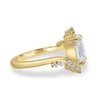 Ezmeralda - Oval Bypass Solitaire with Clustered Accent Stones - 18k Yellow Gold