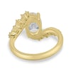Ezmeralda - Oval Bypass Solitaire with Clustered Accent Stones - 18k Yellow Gold