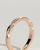Faith - Two Third Twisted Band with Pave Wedding Ring - 18k Rose Gold