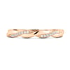Faith - Twisted Wedding Ring with Pav - 18k Rose Gold