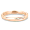 Faith - Twisted Wedding Ring with Pav - 18k Rose Gold