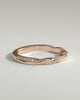 Faith - Two Third Twisted Band with Pave Wedding Ring - 18k Rose Gold