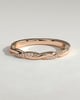 Faith - Two Third Twisted Band with Pave Wedding Ring - 18k Rose Gold